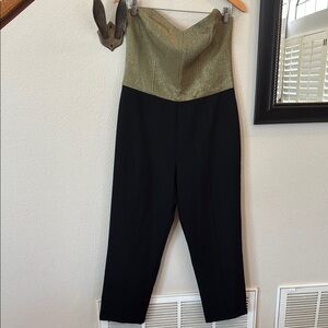 Trina Turk Elegant Gold and Black Jumpsuit